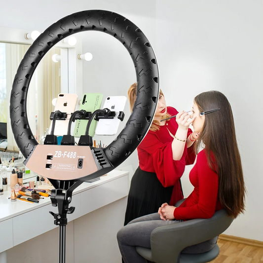 Ring Light LED 55cm avec Chargeur USB – Éclairage Pro & Nomade