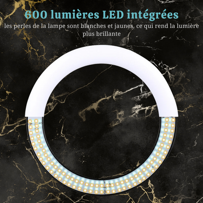 Ring Light LED 55cm avec Chargeur USB – Éclairage Pro & Nomade