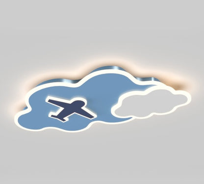 Plafonnier LED pour Chambre Enfant Astra avion bleu