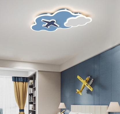 Plafonnier LED pour Chambre Enfant Astra avion bleu